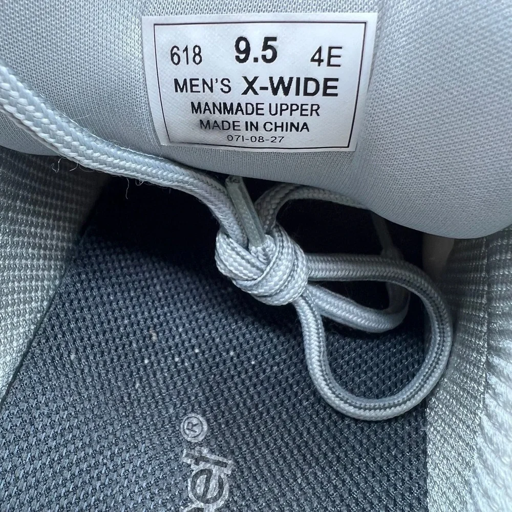 Orthofeet Edgewater 618 Sneakers Men's Size 9.5 4E X-Wide Grey Mesh Orthopedic